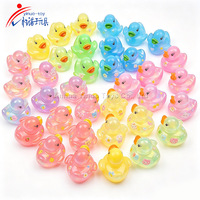 Canard en caoutchouc flottant transparent, souple, durable, léger, écologique, pailleté, imprimé sur mesure