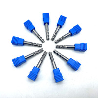 Fraise à queue OBT HRC55 à 3 cannelures avec revêtement DLC pour l'aluminium, usinage CNC haute vitesse, fraise en carbure, outils colorés arc-en-ciel