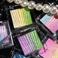 Fard à paupières arc-en-ciel dégradé 6 couleurs No Logo Chameleon, maquillage pour les yeux multi-chromes, cosmétiques scintillants
