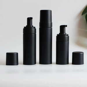 100ml sang trọng bề mặt 100ml 120ml Pet mặt sữa rửa mặt chất lỏng bọt Mousse bơm chai Matte Đen bọt chai - Product Image 2