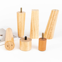 Jambes de table en bois tournées durables finition en bois dur naturel pour les jambes de modèle d'utilisation extérieure d'appartement d'atelier de salon