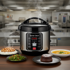 Cuisinière électrique multifonctionnelle en acier inoxydable argenté de 6 L, petit appareil électroménager pour la cuisine, cuisson du <span class=keywords><strong>riz</strong></span> et <span class=keywords><strong>autocuiseur</strong></span> - Product Image 4