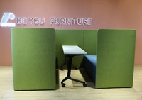 Partition de bureau en tissu de velours, siège de canapé, dosette souple de couleur verte