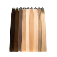 Extensions de cheveux vierges russes slaves à double trame, cuticules alignées, nouées à la main, micro-boucles perlées, neuves, pour donneur unique