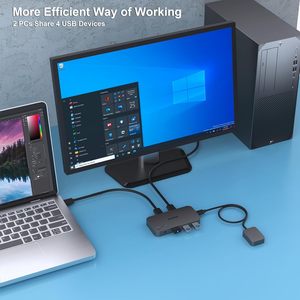 Conmutador USB <span class=keywords><strong>BENFEI</strong></span> 2 en 4, Admite una Velocidad de Transferencia de Datos de hasta 5 Gbps, con 3 Puertos USB 3.0 y 1 Puerto USB-C - Product Image 3