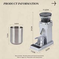 Molinillo de Café Recargable con Báscula Digital Integrada de 0.5g, 70 Niveles de Molienda, Muelas Cónicas SUS420 para Espresso Casero