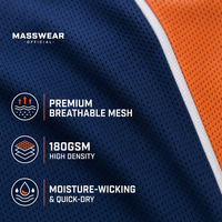 Maillot de basketball réversible personnalisé bleu marine et orange, sublimation Dye-Lock double face, uniforme d'élite pour kit sportif universitaire