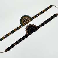 Bandeau de chapeau en plumes de coq naturelles lavées, avec franges et ruban, pour hommes et femmes, style cowboy, fedora, accessoire de coiffure et de costume