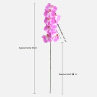 Anggrek Phalaenopsis Buatan Sutra Lembut Melembapkan dan Menghidrasi, Dekorasi Ruang Tamu Rumah, 8 Kepala, Hiasan Tengah Meja