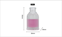 Bouteille en verre vide de 100 ml, ronde et transparente, pour diffuseur de parfum à roseaux, diffuseur d'aromathérapie pour la décoration de la maison, du magasin et de la salle de bain
