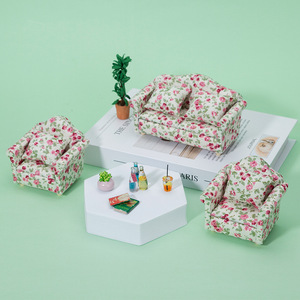 Vente en gros <span class=keywords><strong>mini</strong></span> meubles table chaise canapé ensemble miniature pour maison de poupé<span class=keywords><strong>e</strong></span> accessoires chambre bricolage jeu de simulation jouet - Product Image 6