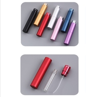 Mini bouteille de recharge de parfum d'huile en aluminium portable cosmétique personnalisée 8ml 10ml vaporisateur de verre épais atomiseur de parfum de fantaisie avec boîte