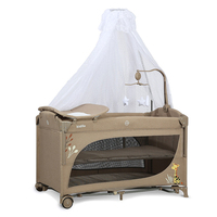 Lit de Bébé Pliant 4-en-1 avec Moustiquaire, Table à Langer et Roues pour Nouveau-né – Idéal pour la Crèche et les Voyages