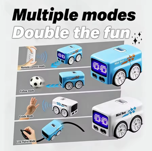 Coche de Juguete con Control Remoto Mágico Mini, Sensor Inteligente, Modo de Seguimiento de Trayectoria, Rotación RC, Vehículo con Luces LED de Expresión - Product Image 3