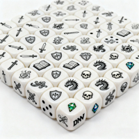 Jeux de dés polyédriques D20 D6 pour jeux de rôle sur table, dés en acrylique, dessins animés, animaux, fruits, diverses couleurs, jeu de dés en vrac