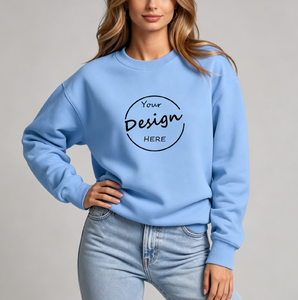 Wholesale Crewneck Oversized Jumpers Loose Leisure <b>Hoodie</b> Sweatshirt Custom Embroidery Logo 100% Cotton Crew Neck Sweatshirts - Product Image 2