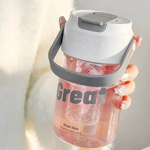 Wholesale Portable 600ml PP Material Sports Straw <b>Cup</b> <b>Tea</b> Compartment <b>Large</b> Water <b>for</b> Girls High Appearance Student New Model - Product Image 2