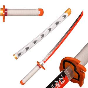 Hot 77 Anime Demon Slayer Toy Swords Cosplay Set Full Wood Inspirado por Muichirou Kyoujurou Zenitsu Tanjirou Giyuu Inspirado Demon - Product Image 3