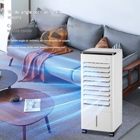 Ventilateur de climatisation DC super rafraîchissant, mobile, petit, pour chambre à coucher, avec minuterie, 3 vitesses et circulation d'eau glacée
