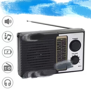 Radio rétro 5 bandes AM FM SW, longue portée, haute sensibilité, antenne télescopique, rechargeable, portable pour la maison et l'extérieur - Product Image 3