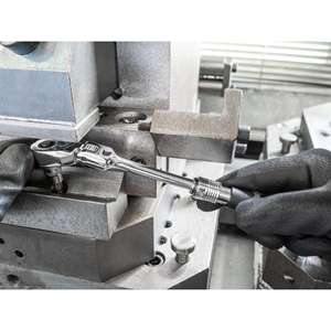 Trinquete reversible telescópico VIGOR con junta de bisagra ∙ V6614N ∙ Cuadrado de 1/4 pulgadas (6,3mm), sólido ∙ 225 mm - Product Image 4