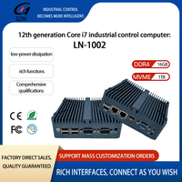 Mini PC Compacto Sin Ventilador J6412 N100 I3-4005U CPU Doble LAN 2 COM USB HD VGA SSD Para Kiosco, Gateway, Control de Borde