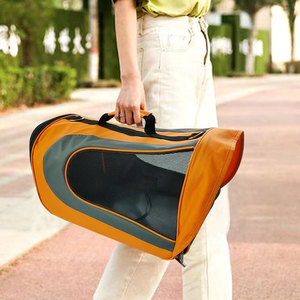 Breathable Dog <b>Backpack</b> <b>Large</b> Capacity Portable Pet Carrier For Travel Outings Oxford Material Solid Color Blocking Design - Product Image 2