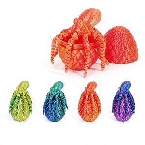 Figurine de pieuvre imprimée en 3D 2026 avec articulations flexibles pour la décoration de bureau à domicile, ornement de table animal marin, cadeau idéal, jouet - Product Image 5