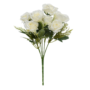 Alta calidad bajo precio flor artificial Rosa ramo seda boda decoración centro de mesa flor - Product Image 1
