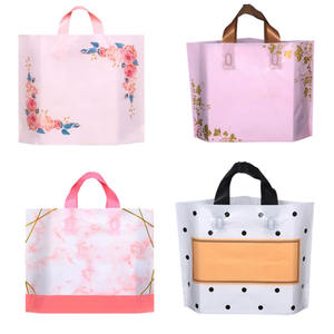 Bolsas de plástico florales para compras, bolsas de regalo con asa de bucle para clientes, <span class=keywords><strong>Boutique</strong></span>, fiestas, embalaje de ropa, regalos - Product Image 5