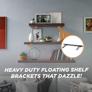 Suporte de Prateleira Flutuante Reforçado de 16 Polegadas em Aço Sólido, Suportes Invisíveis Ocultos para Montagem em Parede de Madeira - Product Image 6