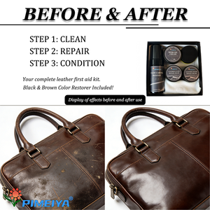 Kit de Limpieza y Mantenimiento de Cuero, Kit de Cuidado para Calzado, Recolorante para Cuero Desgastado, Cuidado Diario para Bolsos, Zapatos y Sofás - Product Image 6
