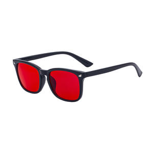 Gafas de sol cuadradas XH-8082 para hombre, lentes negras y rojas, anti luz azul, UV400, fotocromáticas, protección solar para exteriores. - Product Image 3