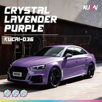 Film Vinyle Adhésif Brillant pour Voiture Série PET Crystal Lavande Violet – Film PVC Changeant de Couleur pour Carrosserie – Vente en Gros