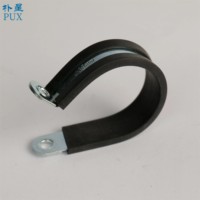 Collier de serrage doublé en caoutchouc en forme de R Clips de tuyau GIl avec coussin en caoutchouc EPDM