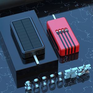 Batterie Externe Solaire PD18W avec Câble, Grande Capacité 30000mAh, 4 Ports de Charge Rapide, Boîtier en Plastique - Product Image 1