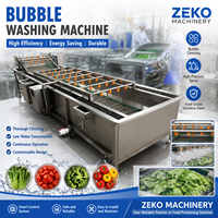Volledig automatische groentewasmachine met bubbelsysteem voor voedselverwerkingsfabrieken
