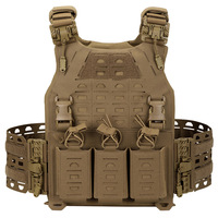 Chaleco Táctico Modular Kango Coyote Brown con Corte Láser, Liberación Rápida y Sistema MOLLE Completo