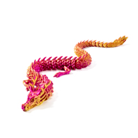 Juguete de Dragón Dorado Colorido, Impresión 3D, Estilo Popular, Juguete de Dibujos Animados para Regalos, Superventas en Redes Sociales