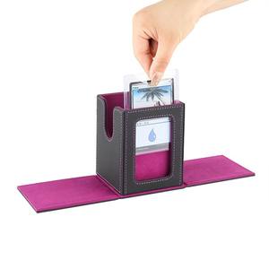 Boîte de jeu de cartes personnalisée en cuir PU pliable avec couvercle magnétique pour les jeux de cartes <span class=keywords><strong>MTG</strong></span> Commander et les cartes à collectionner - Product Image 4