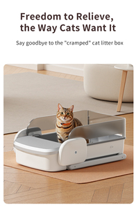 Neue Serie Automatische Katzen toilette Offene Katzen toilette mit selbst reinigender Wifi-Katzen toilette mit App-Steuerung - Product Image 3