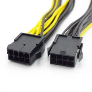 10 unids/lote Cable de extensión de alimentación PCI-E PCIE 8P hembra a <span class=keywords><strong>2</strong></span> puertos Dual 8pin 6 + <span class=keywords><strong>2</strong></span> P macho GPU tarjeta de vídeo gráfica Miner 18AWG Cable - Product Image 5