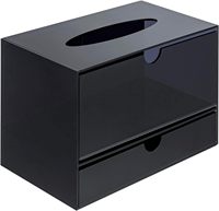 Couvercle de boîte à mouchoirs avec tiroir de rangement pour maquillage-Support de fournitures de salle de bain