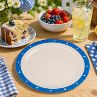 Conteneurs alimentaires jetables biodégradables personnalisés de 10 pouces, assiettes pour dîner, restaurant, banquet, traiteur, avec logo imprimé