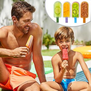 Moule à glace en silicone alimentaire, plateau pour chocolat et desserts, moule à bâtonnets de glace réutilisable, outil pour desserts maison, fournitures pour fêtes d'été - Product Image 6