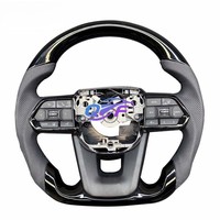 Volant personnalisé coloré pour Toyota avec boutons multifonctions, cuir perforé, compatible avec Hilux Tacoma Prado Camry RAV4