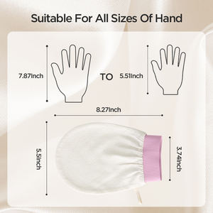 Vendita calda di guanti di seta grezza di seta viso corpo esfoliante Spa guanto di bellezza turco pelle morta per rimuovere guanto per le donne - Product Image 4
