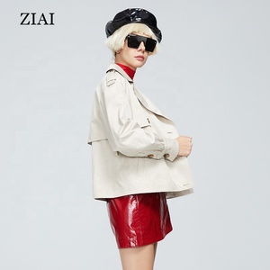High Quality Spring New Fashion Style Trench Coat British Style Thin Wild Small High School Long Trench Coat <strong>Women</strong> - Product Image 2