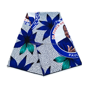 Élection de président Wrapper de haute qualité Impressions personnalisées Tissus africains <span class=keywords><strong>Kanga</strong></span> 100% coton - Product Image 2