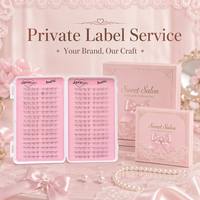 Bulu Mata Palsu Individual Natural Wispy Spiky DIY Extensions Tray Dua Sisi untuk Kecantikan Sehari-hari Pasokan Pabrik Grosir